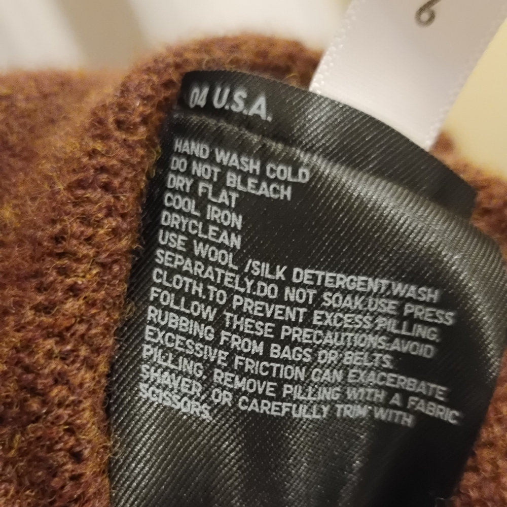 Uniqlo 70% Wool Midi Sweater Dress- Brown-Size Medium - Picture 10 of 15